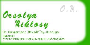 orsolya miklosy business card